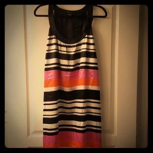 BCBG mini silk striped dress